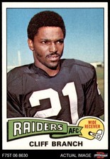 1975 Topps #524 Cliff Branch Raiders RC HOF Colorado 8 - NM/MT
