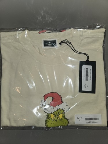 Kith X Grinch Ornament Vintage Tee Sandrift M