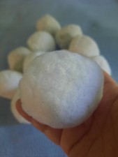 Snowball Trzy calowe wełniane kulki Fretki dla zwierząt domowych Love Chase Play Świetne w suszarce do