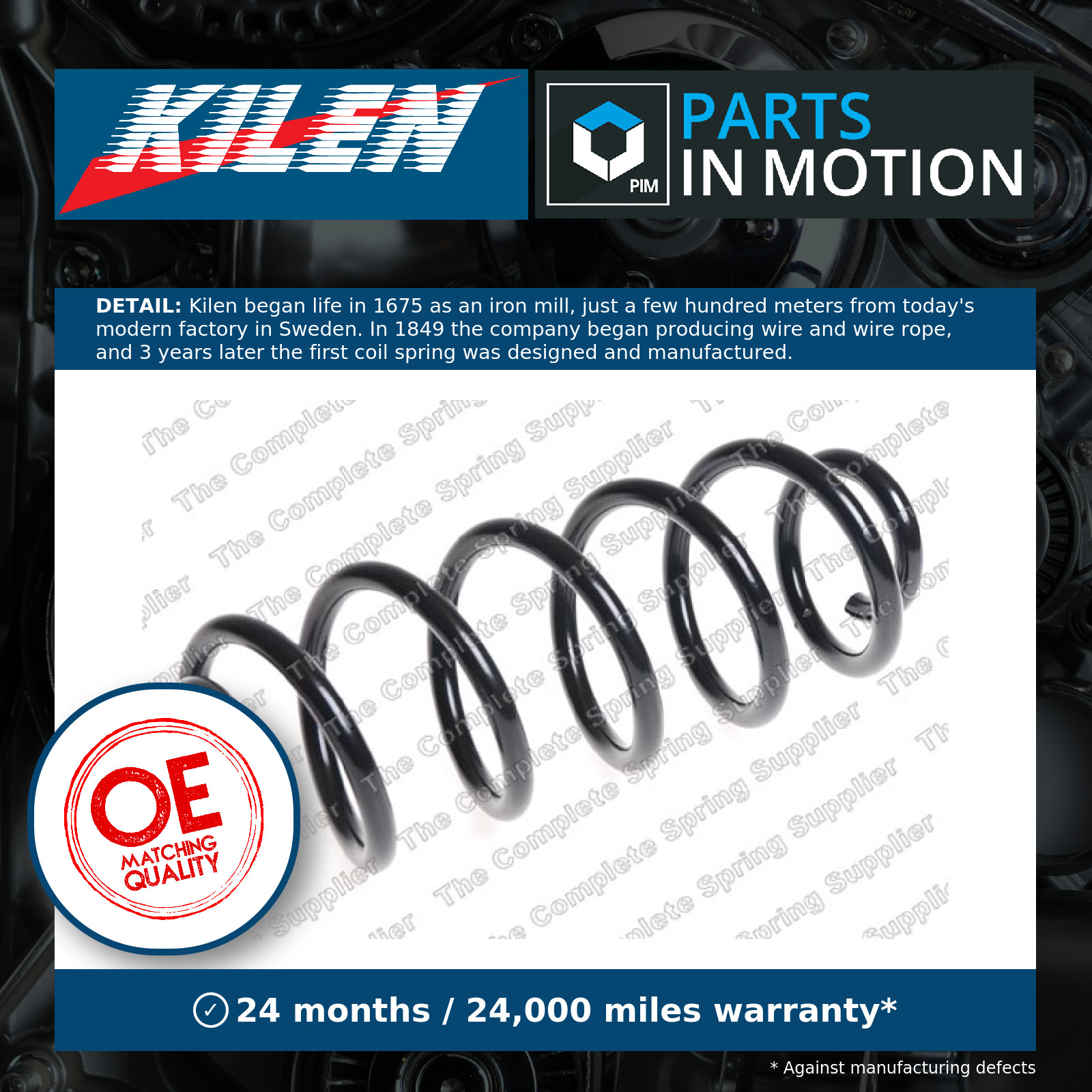 Coil Spring fits AUDI A4 B8 2.0D Rear 08 to 15 Suspension Kilen 8K0511115GT New - Image 9