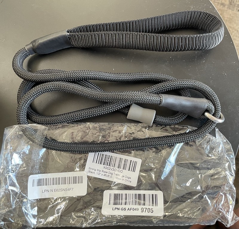 Strong Slip Rope Dog Training Leash (4ft) - Heavy Duty Durable Braided Nylon ...