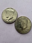1988 P D Kennedy Half Dollar (2) Clad Coins Circulated Very Nice!   N 482