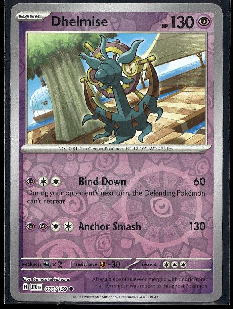 Dhelmise 070/159 Common Journey Together Pokemon Reverse Holo Lightly Played