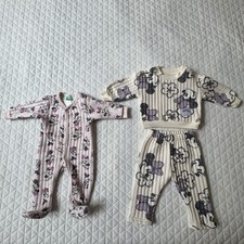 Disney Baby Bundle Set Size 0-3M  3-6M Minnie Mouse Pink Purple Bows Cozy Soft