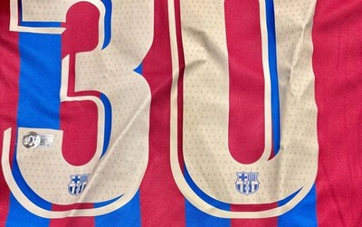 Gavi Signed Nike FC Barcelona Jersey Spain Barça BAS Beckett