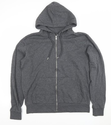 Dunnes Stores grauer Hoodie mit durchgehendem Reißverschluss für Herren Medium normale Passform