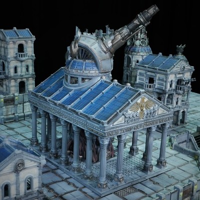 Grimdark Scifi Parthanon Turm Gebäude Zorpsector Rom 28mm Wargaming Gelände