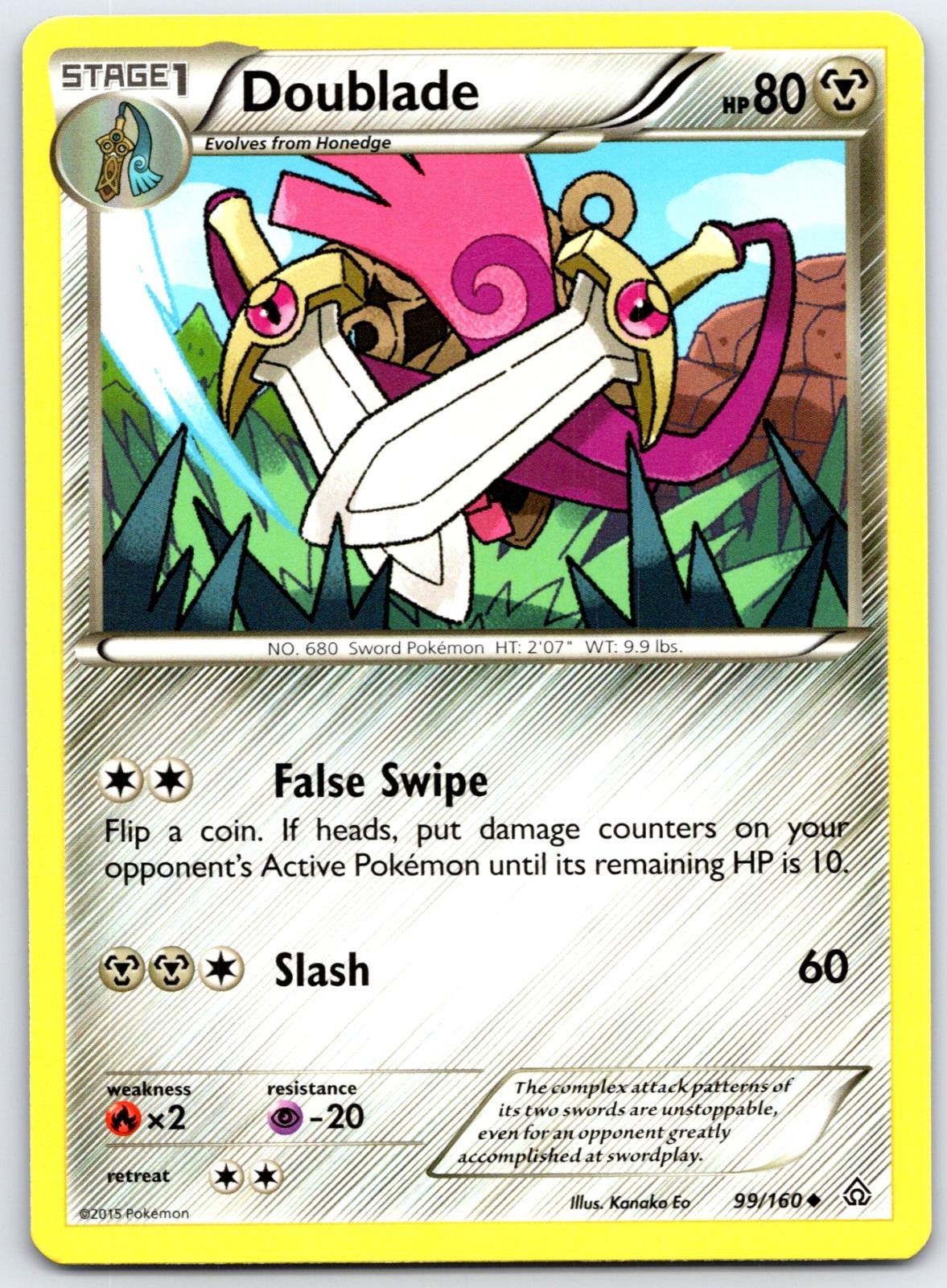 Doublade 99/160 Uncommon Primal Clash Pokemon Moderately Played