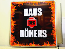 LED Leuchtkasten Doppelseitig Döner Kebap 70 x 70 cm + VORGEDRUCKT Leuchtreklame