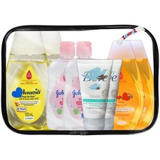Bath Essentials Travel Kit, 8 Piece TSA Approved Travel Size Bottles Toiletri...