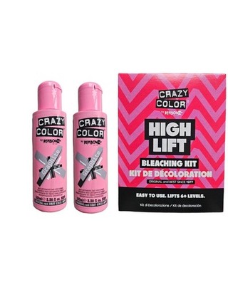 Crazy Color Semi-Permanent Conditioning Haarfarbe - 2x Graphit & Bleaching Kit.