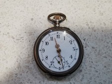 VINTAGE SWISS SOLID SILVAR POCKET WATCH