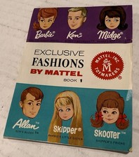 Barbie Exclusive Fashions Book 1 Doll Wardrobe Mini Catalog Mattel 1963 Original