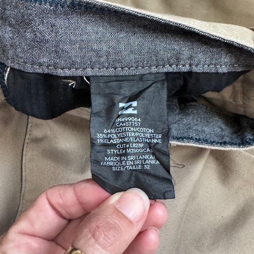 Pantaloncini uomo kaki chino 10" cuciture interne - Obey (31W) - Billabong (32W) usati in ottime condizioni - Foto 26 di 27