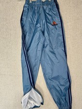 Adidas Track Pants Vintage Y2K Youth Med Navy Gold Yellow Windbreaker Joggers