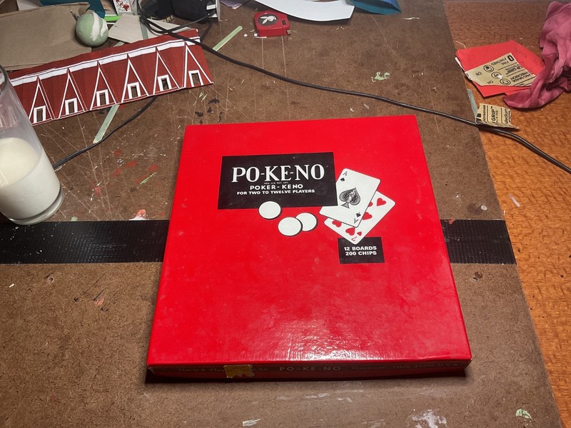 vintage board games po-ke-no poker keno ohio cincinnati 45212