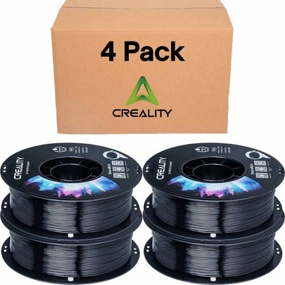 Creality 95A TPU Filament 4 Pack - 1.75mm - Flexible, 1kg Spool, Black