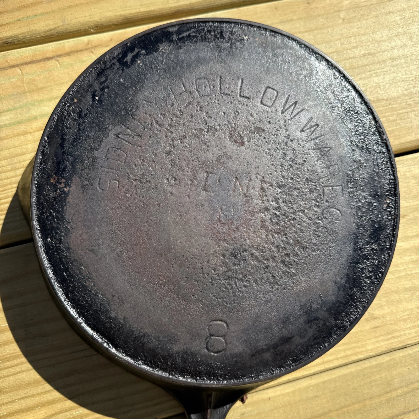 Antique Sidney Hollowware Co #8 Cast Iron? Skillet Frying Pan Hard to Find Rare