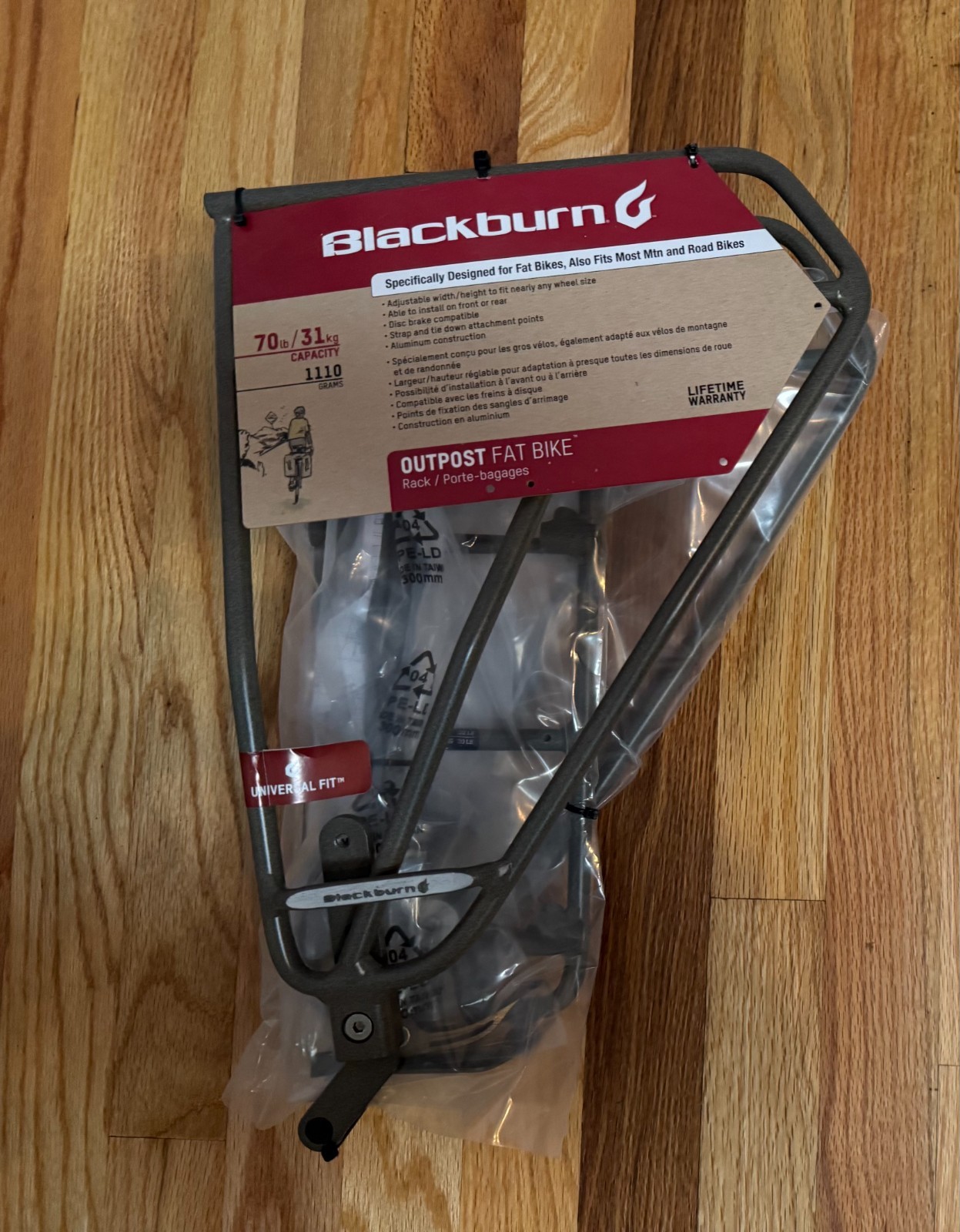 NEW Blackburn Outpost Fat Bike Rear Rack Fully Adjustable Universal Fit