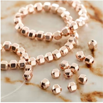 Rose Gold Hematite Bicone Beads, 4mm by Bead Landing 