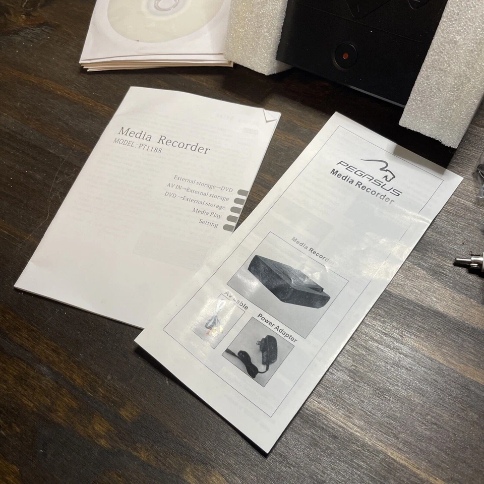 Grabadora multimedia y grabadora de DVD multifunción PEGASUS PT1188 - sin probar - PARA REPUESTOS Foto 4 de 4