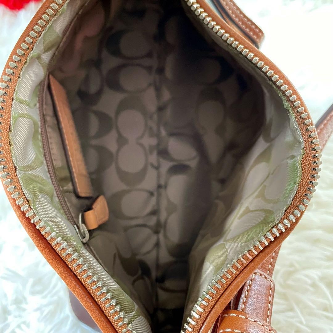 COACH Patchwork Canvas Leather Suede Shoulder Acc… - image 16