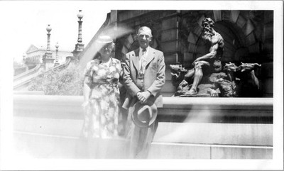Court of Neptune Fountain Washington DC Jefferson Building 1910s Antique Photo