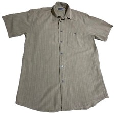 John Lord Medium Short Sleeve Button Shirt Vintage 30 Inches Long