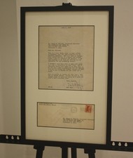 BOB HOPE Signed Letter Framed - JSA Letter of Authenticity