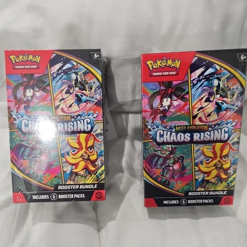 2 x New Pokemon Chaos Rising Booster Bundle . 12 Booster packs (2 sets of 6)