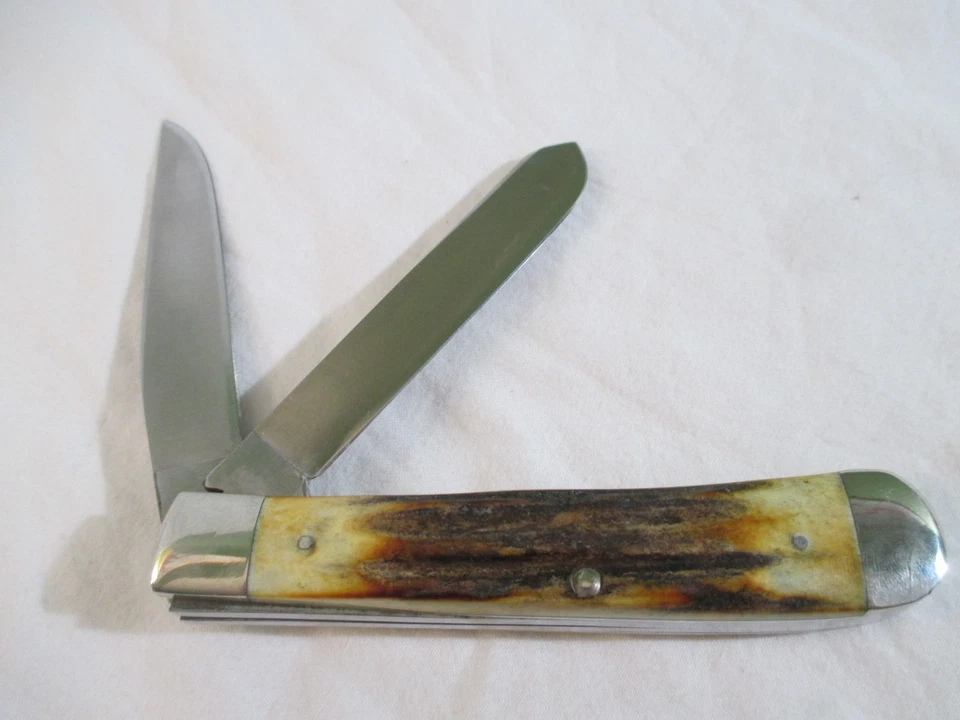 Case XX Vintage 1977 Blue Scroll Stag Trapper 5254 SS - Image 4 of 4
