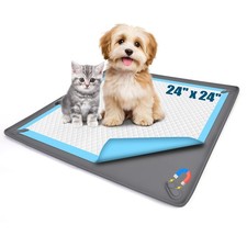 Pee Pad Holder for Small Dogs, 24" x 24" Dog Puppy Pee Pad Holder,Dark Gray ...