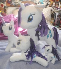 2013 Hasbro MY LITTLE PONY RARITY 20" 14" 11" 5" Plush Lot NEW Tags Lightup Horn