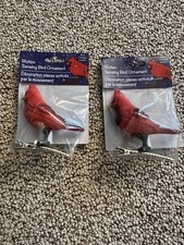 Motion Sensing Bird Red Cardinal Clip-On Chirp Sing Christmas Ornament NEW 2