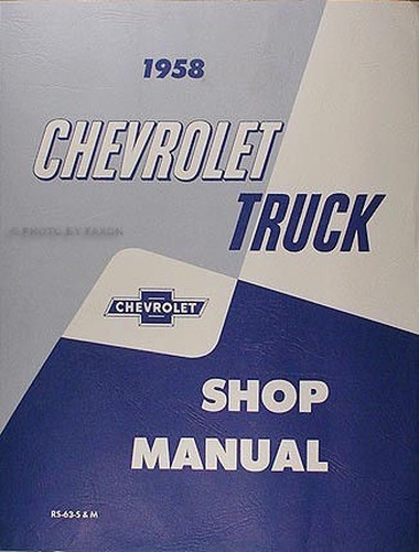 1958 Chevy Truck Reparaturhandbuch 58 Pickup Panel Suburban Cameo Chevrolet-image