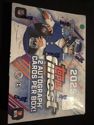 2025 Topps Finest Football Factory Sealed Hobby Box - 2 Autos Per Box