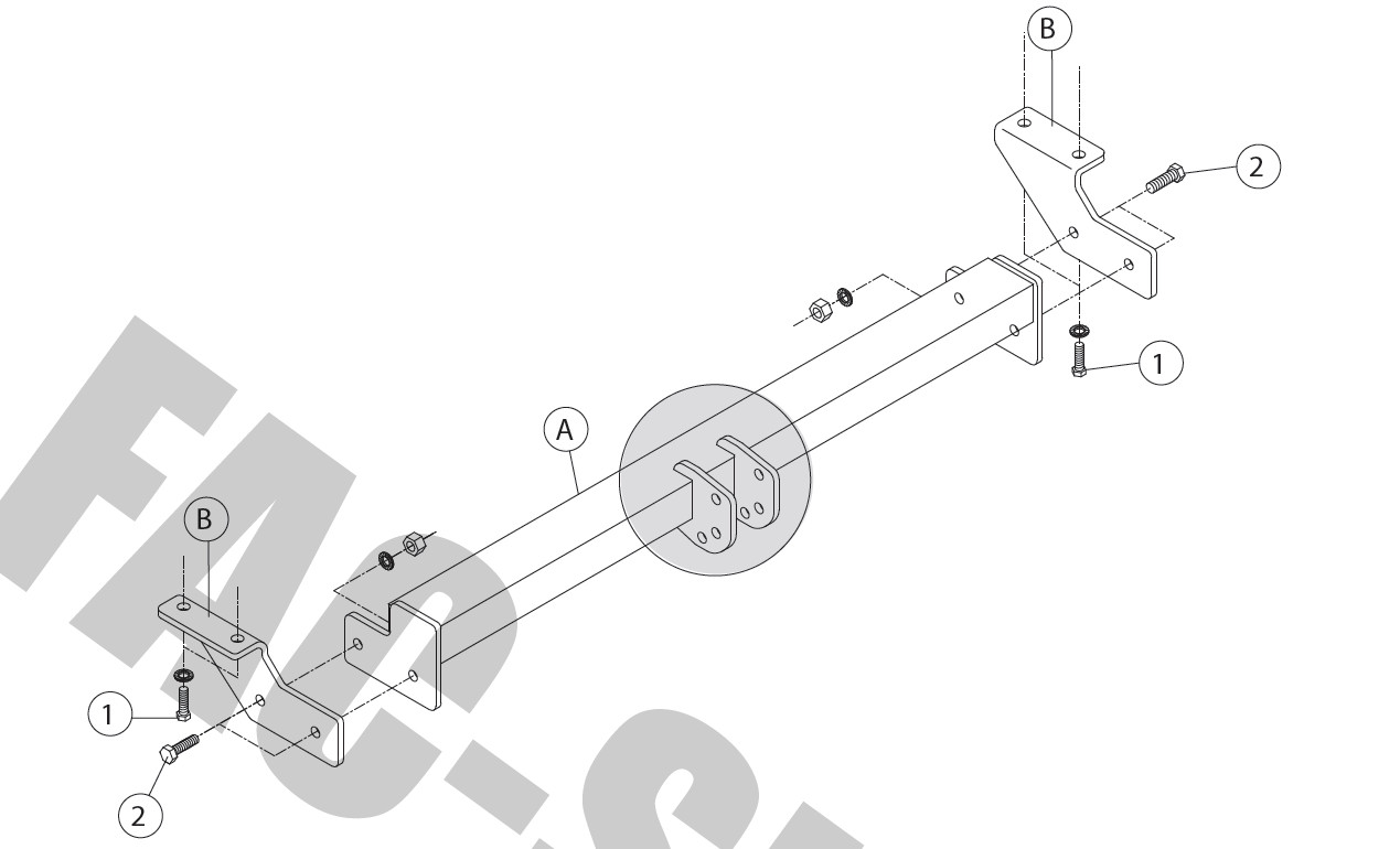 Vertical Detachable Towbar+7P Wiring For Ssangyong KORANDO 10/10-08/19