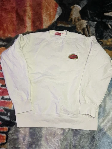 Logo chaîne suprême col rond crème taille L