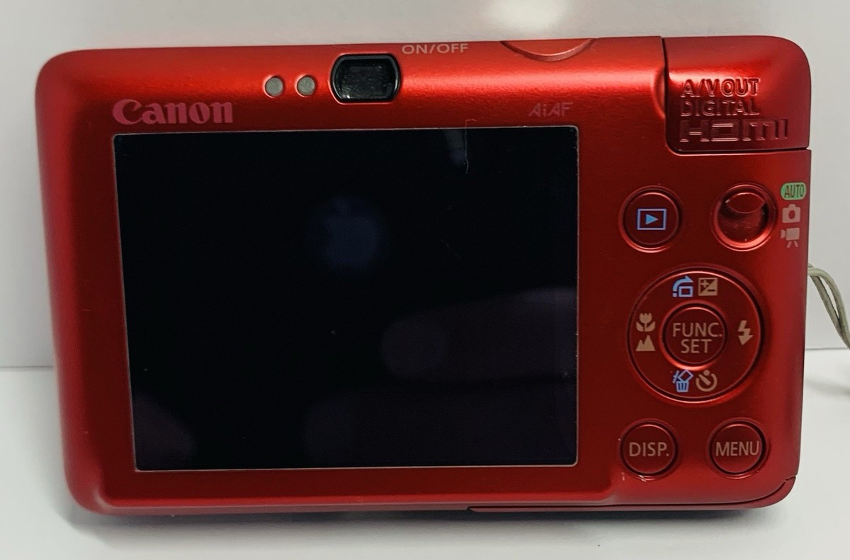 Canon PowerShot Digital ELPH SD780 Red 12.1MP with/Battery,Charger