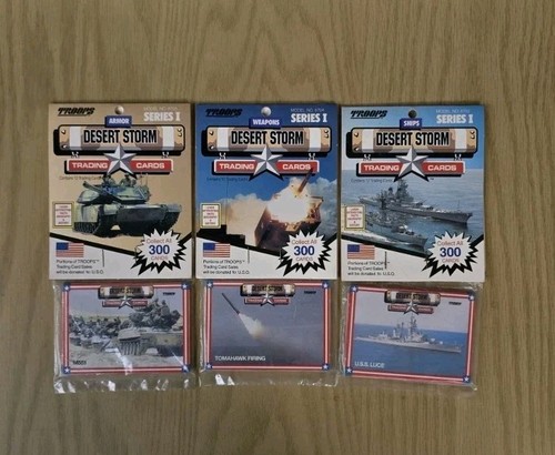  4 - Desert Storm Trading Card Sets,  1- Jets & Classic Warbirds Art Set, 1991