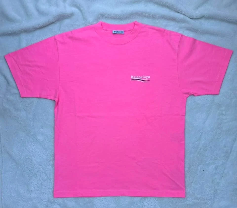 Balenciaga — Balenciaga Pink Political Campaign Logo Tee - XL - $750 - Authentic New