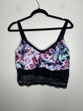 Torrid Curve Women's Blue Pink Black Tie Dye No Underwire Lace Bra Size 2