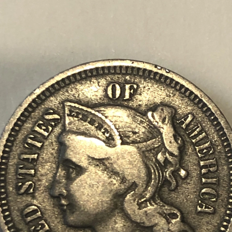 1869 Three Cent Nickel EF+++Sharp ((Silver)) Gorgeous “Full Liberty” - Image 4 of 4