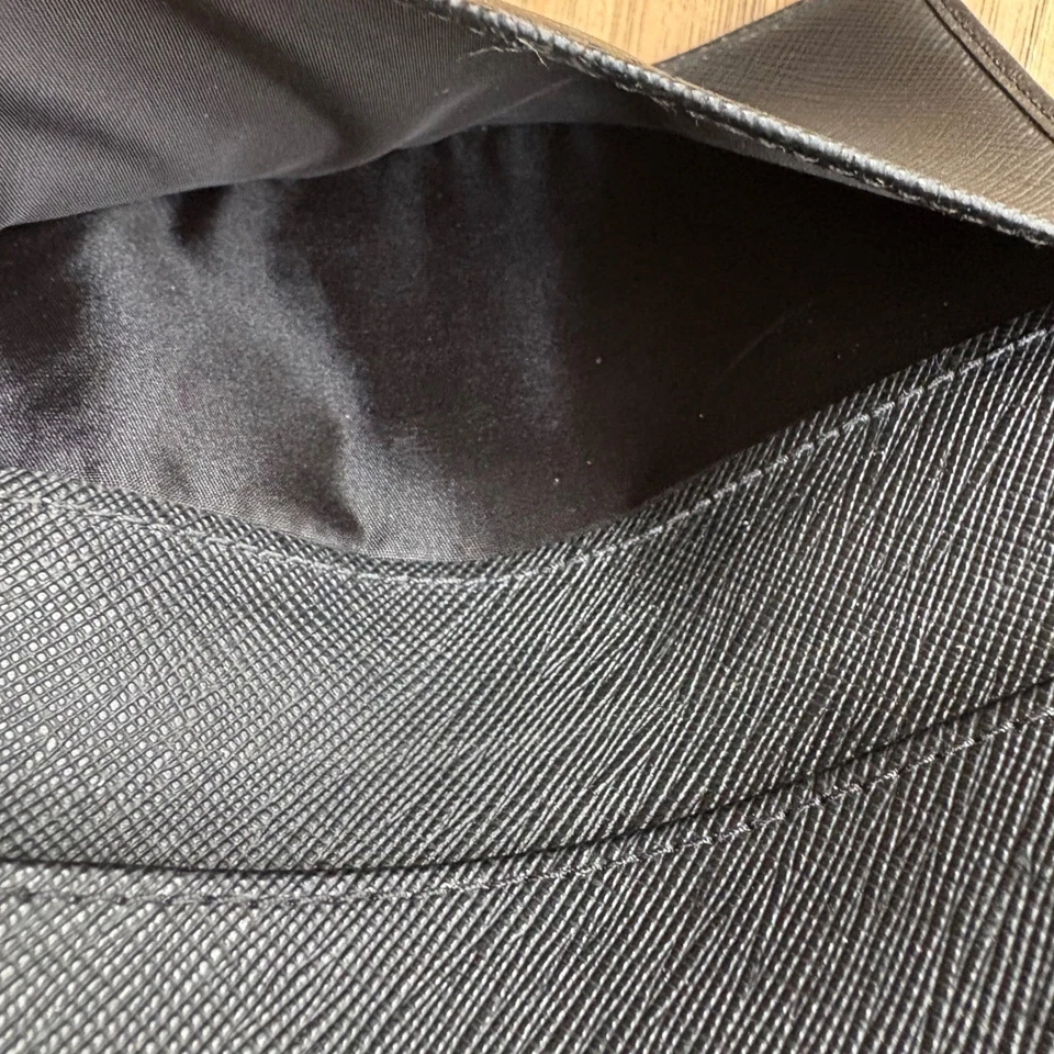 COACH *RARE* Kristin Op Art Signature Logo Checkbook Holder Y2K Black Gray EUC - Image 3 of 4