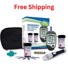 PRODIGY TEST STRIPS 100CT W/METER VALUE PACK FREE USA SHIPPING