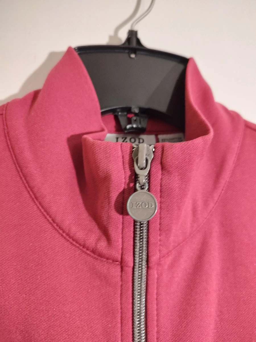 Izod Movement Womens Pink Silver Sweatsuit Activewear Track Jacket