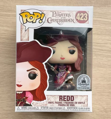 Funko Pop Disney Pirates Of The Caribbean Redd Metallic #423 + Free Protector