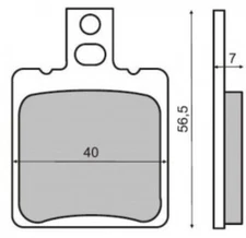 Pair of front brake pads Malanca E2 C 80 CS 80 RMS 225100010