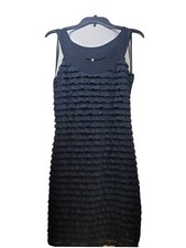 Fresh of LA Black Sleeveless Tiered Ruffle Dress Size M