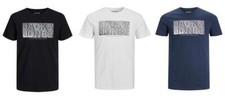 JJ Peter Cotton Short Sleeve Crew Neck Plus Size Tee For Mens in Black Navy